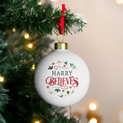Personalised Believe in Christmas Bauble – Christmas Tree Keepsake Gift