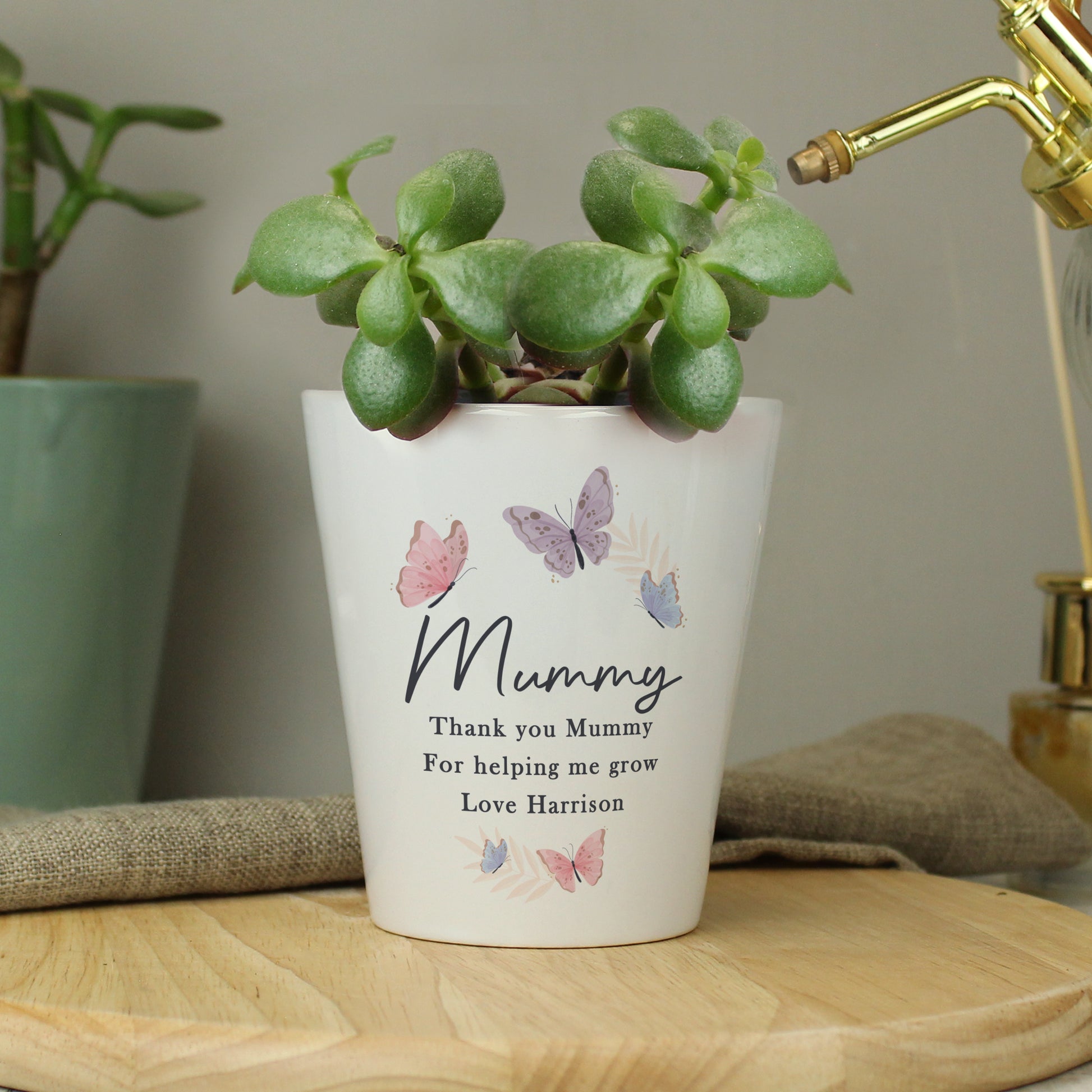 Personalised Butterfly Plant Pot – Birthday Housewarming Gift for Her - image 3
