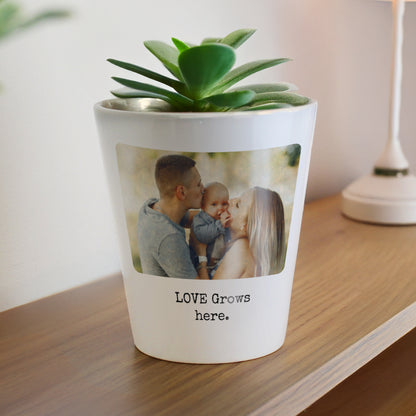 Personalised Photo Upload Plant Pot – Birthday Housewarming Gift