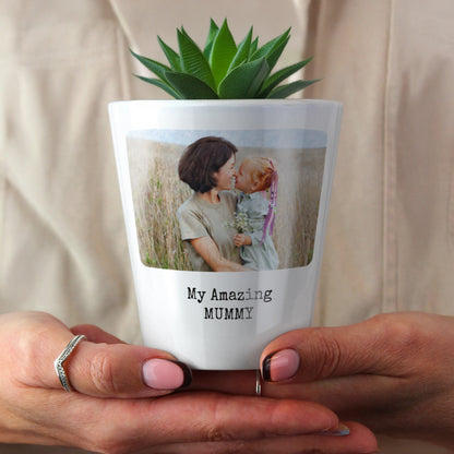 Personalised Photo Upload Plant Pot – Birthday Housewarming Gift - image 3