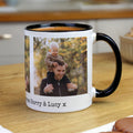 Personalised Multi Photo Upload Black Handle Mug – Birthday Christmas Gift