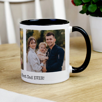 Personalised Multi Photo Upload Black Handle Mug – Birthday Christmas Gift - image 3