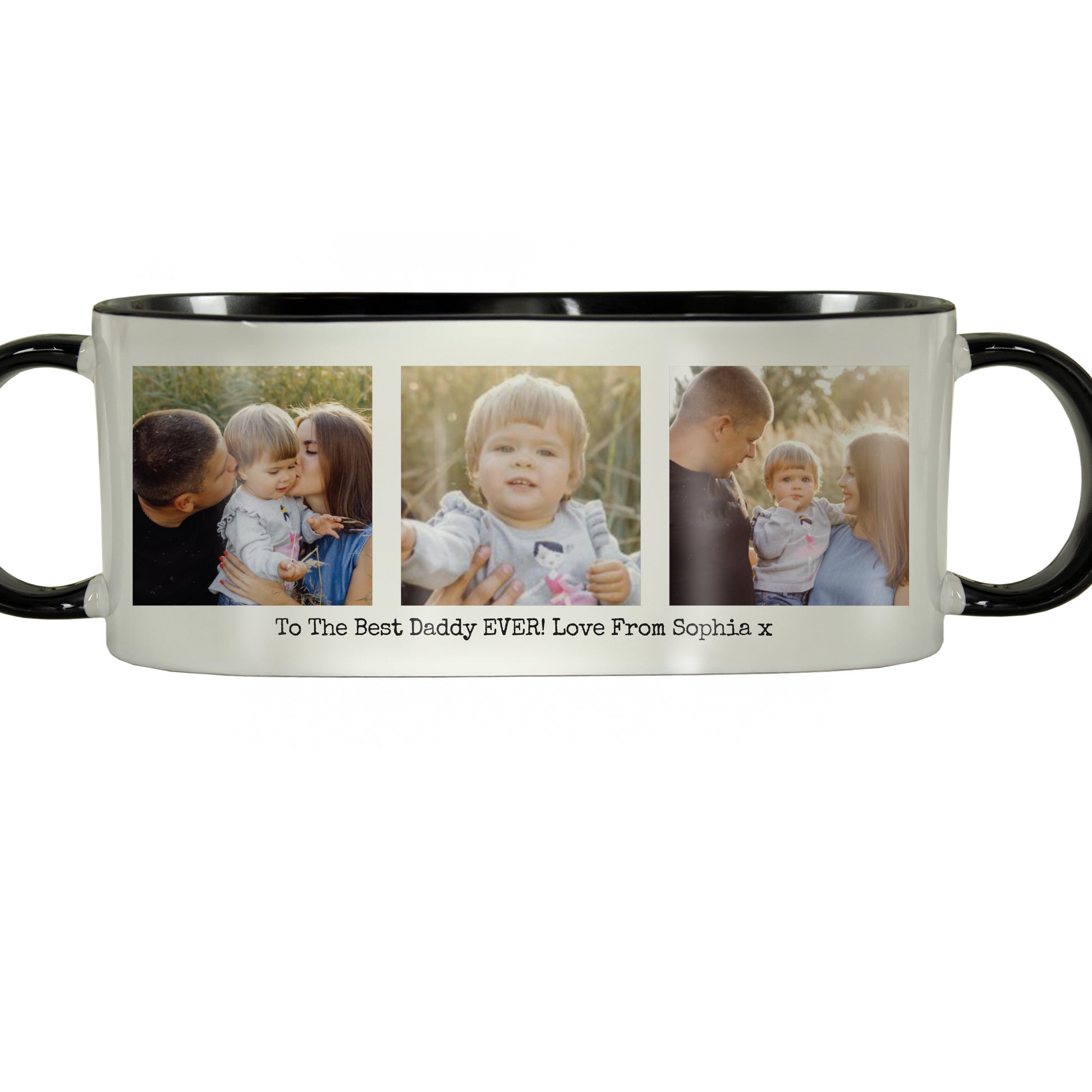 Personalised Multi Photo Upload Black Handle Mug – Birthday Christmas Gift - image 5