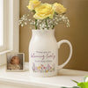 Personalised Wild Flower Jug Vase – Birthday Mother's Day Housewarming Gift