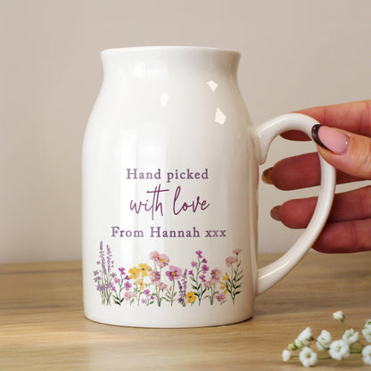 Personalised Wild Flower Jug Vase – Birthday Mother's Day Housewarming Gift - image 2