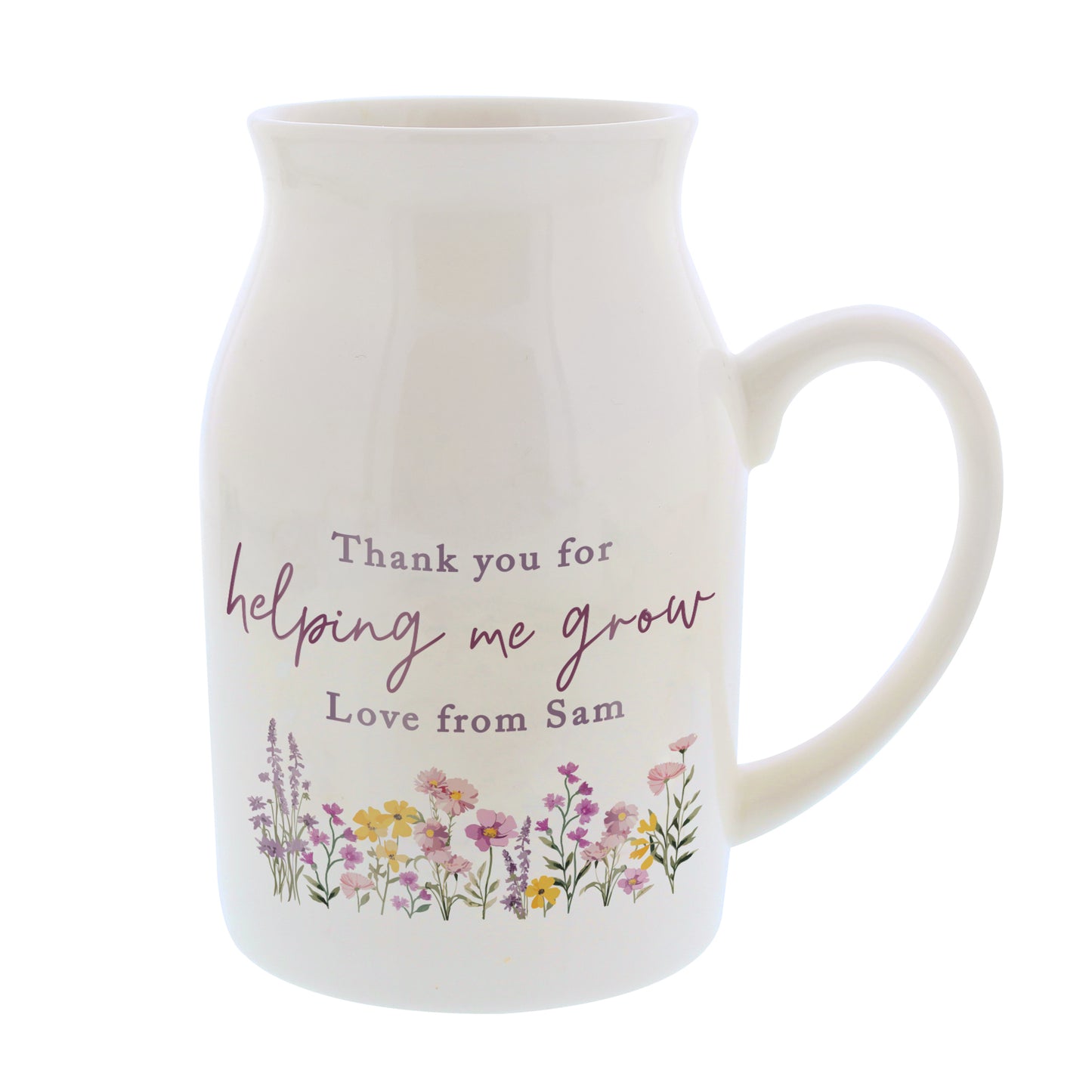 Personalised Wild Flower Jug Vase – Birthday Mother's Day Housewarming Gift - image 5