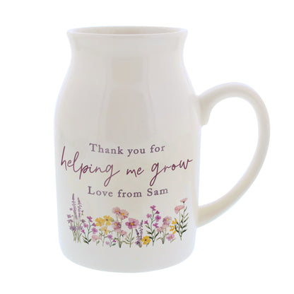 Personalised Wild Flower Jug Vase – Birthday Mother's Day Housewarming Gift - image 5