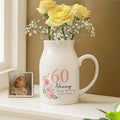 Personalised Floral Birthday Jug Vase – Birthday Gift for Flower Lovers