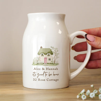 Personalised Country Cottage Jug Vase – Birthday Mother's Day Housewarming Gift - image 2