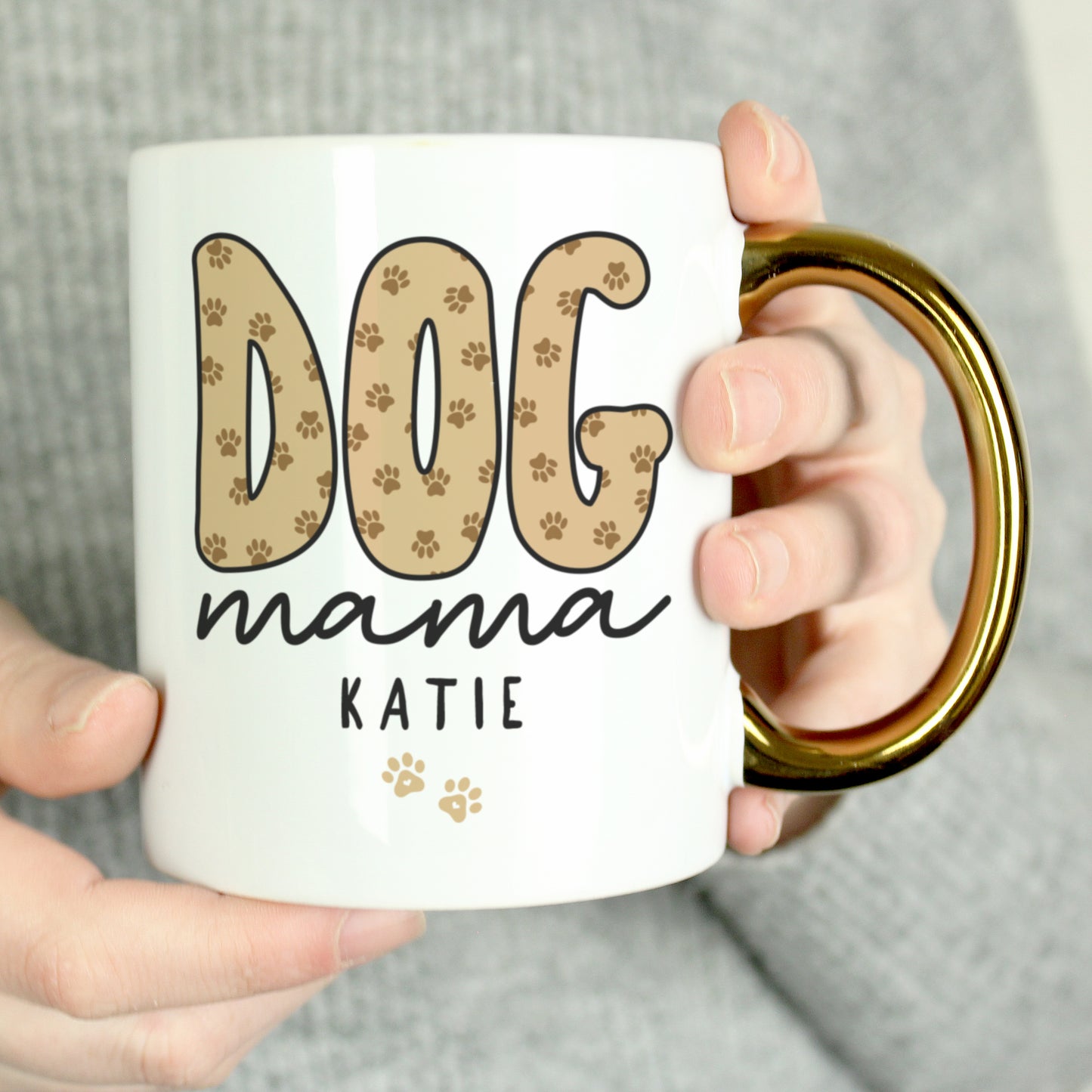 Personalised Dog Mama Gold Handle Mug – Birthday Gift for Dog Lovers - image 2