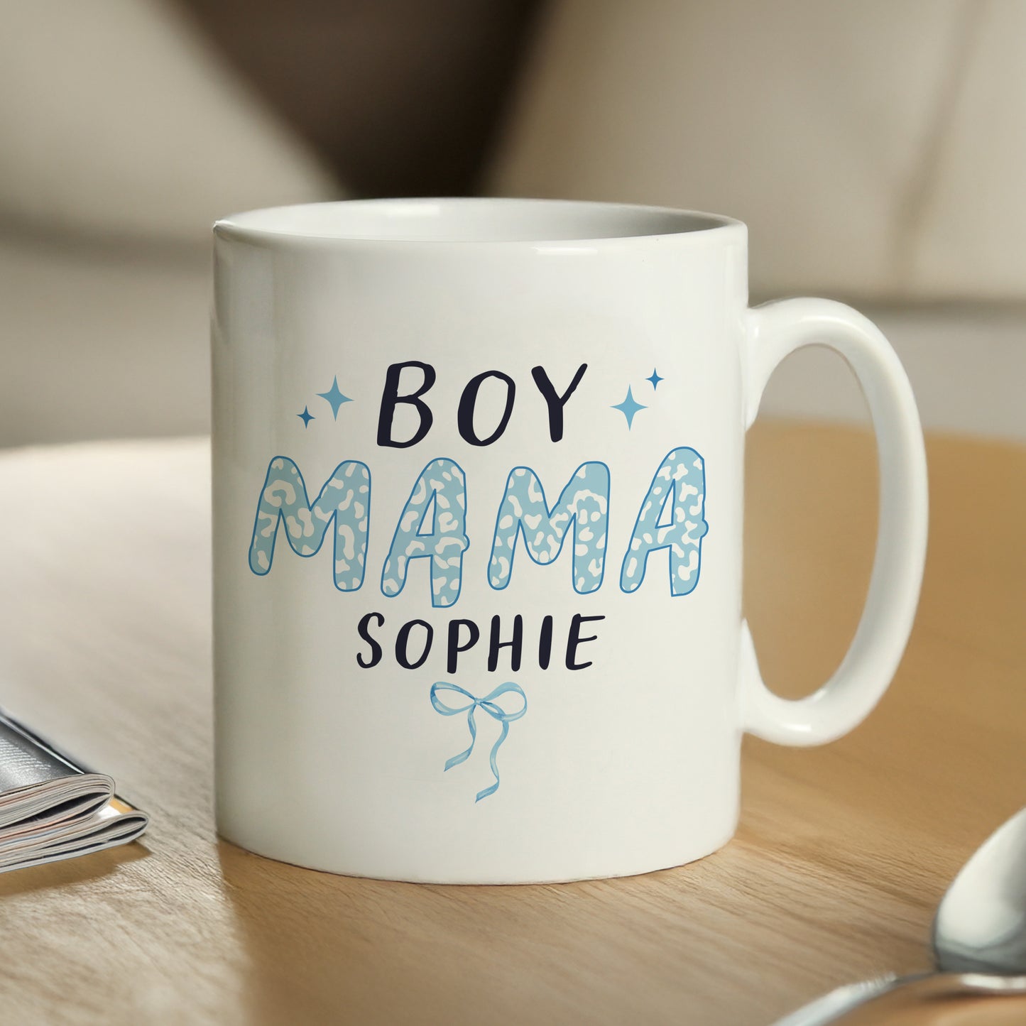 Personalised Boy Mama Mug – Mother's Day Birthday Gift for Mum