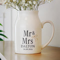 Personalised Black & Gold Couples Jug Vase from Heartfelt Gifts