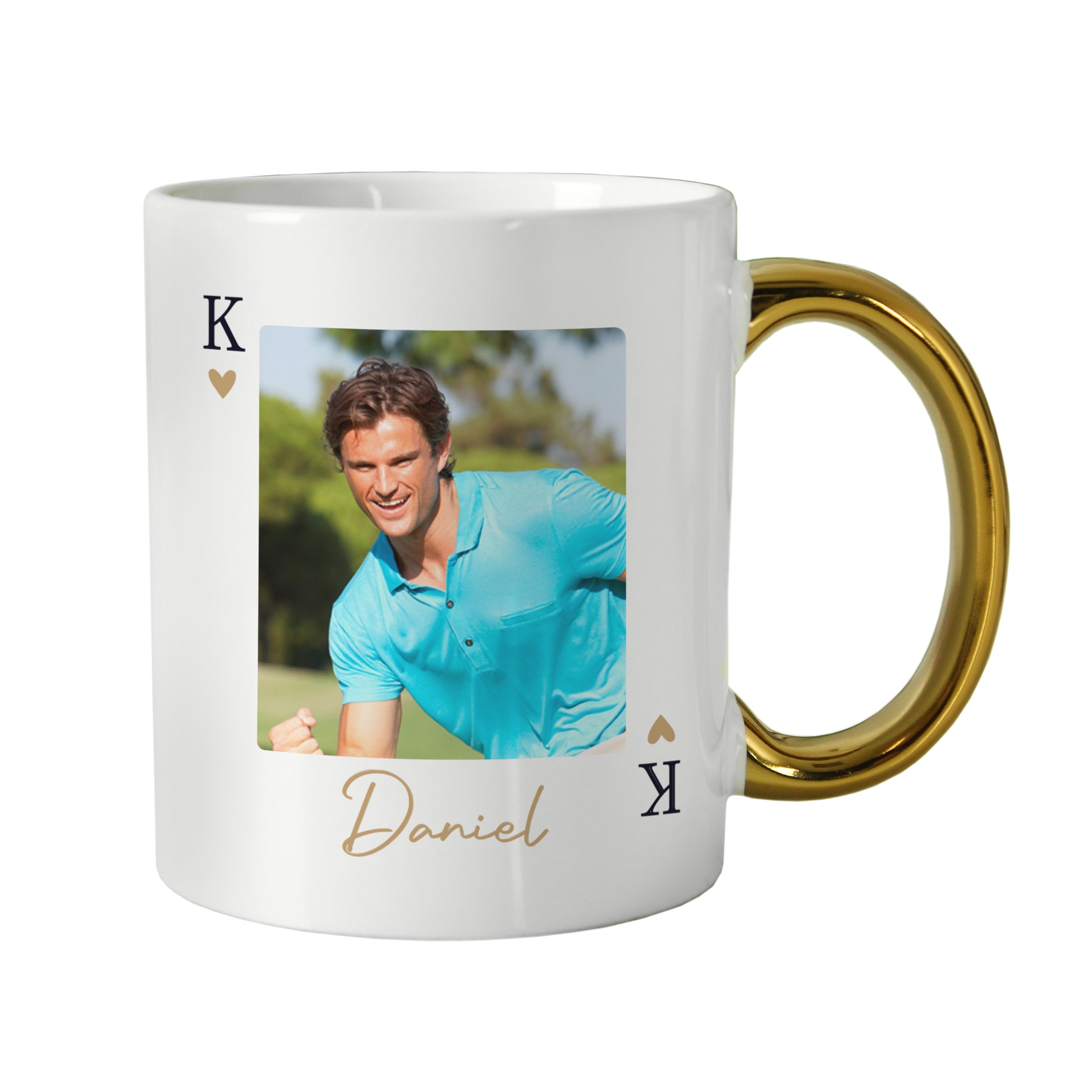Personalised Photo Upload King Gold Handle Mug – Birthday Father's Day Gift - image 4