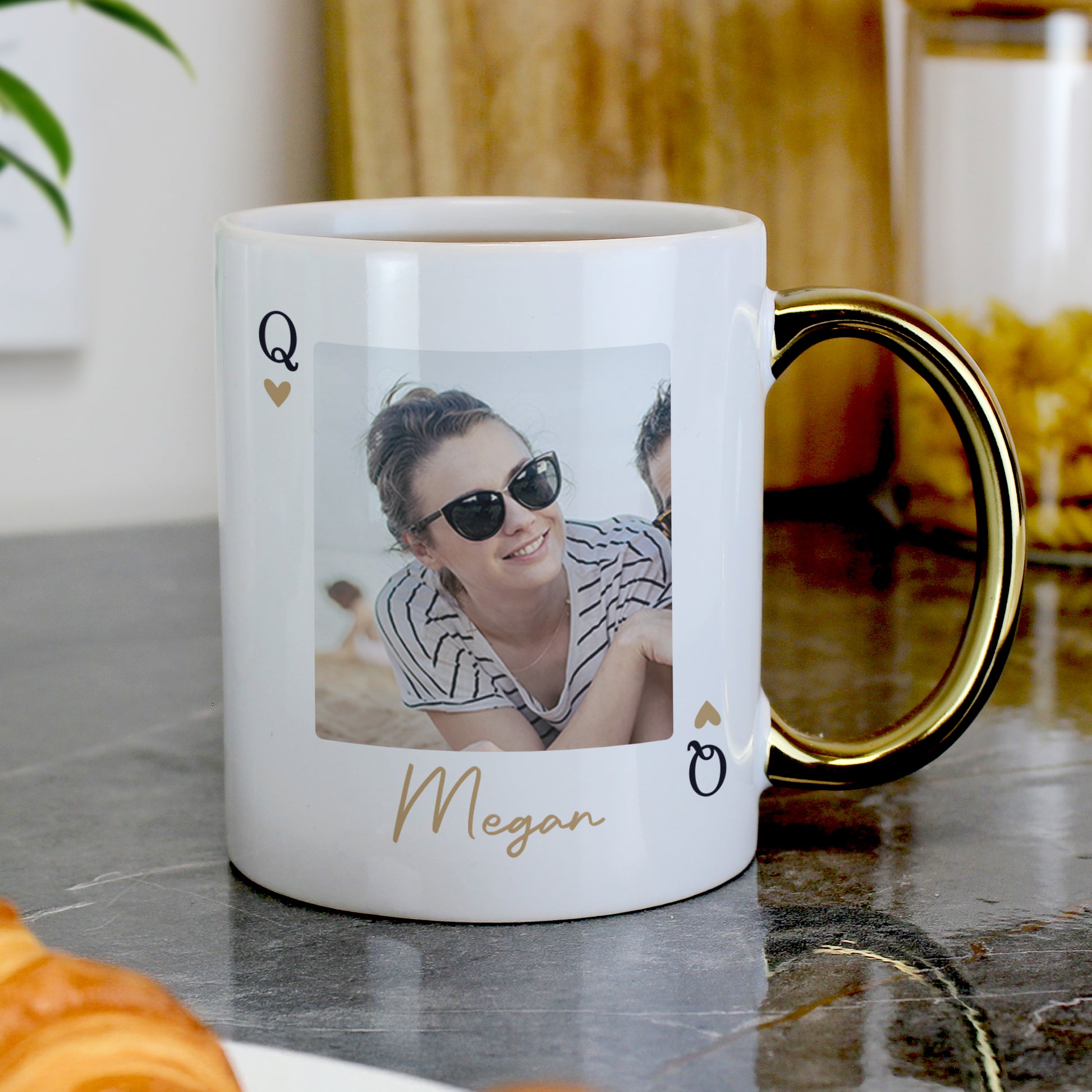 Personalised Photo Upload Queen Gold Handle Mug – Birthday Gift for Her - image 2