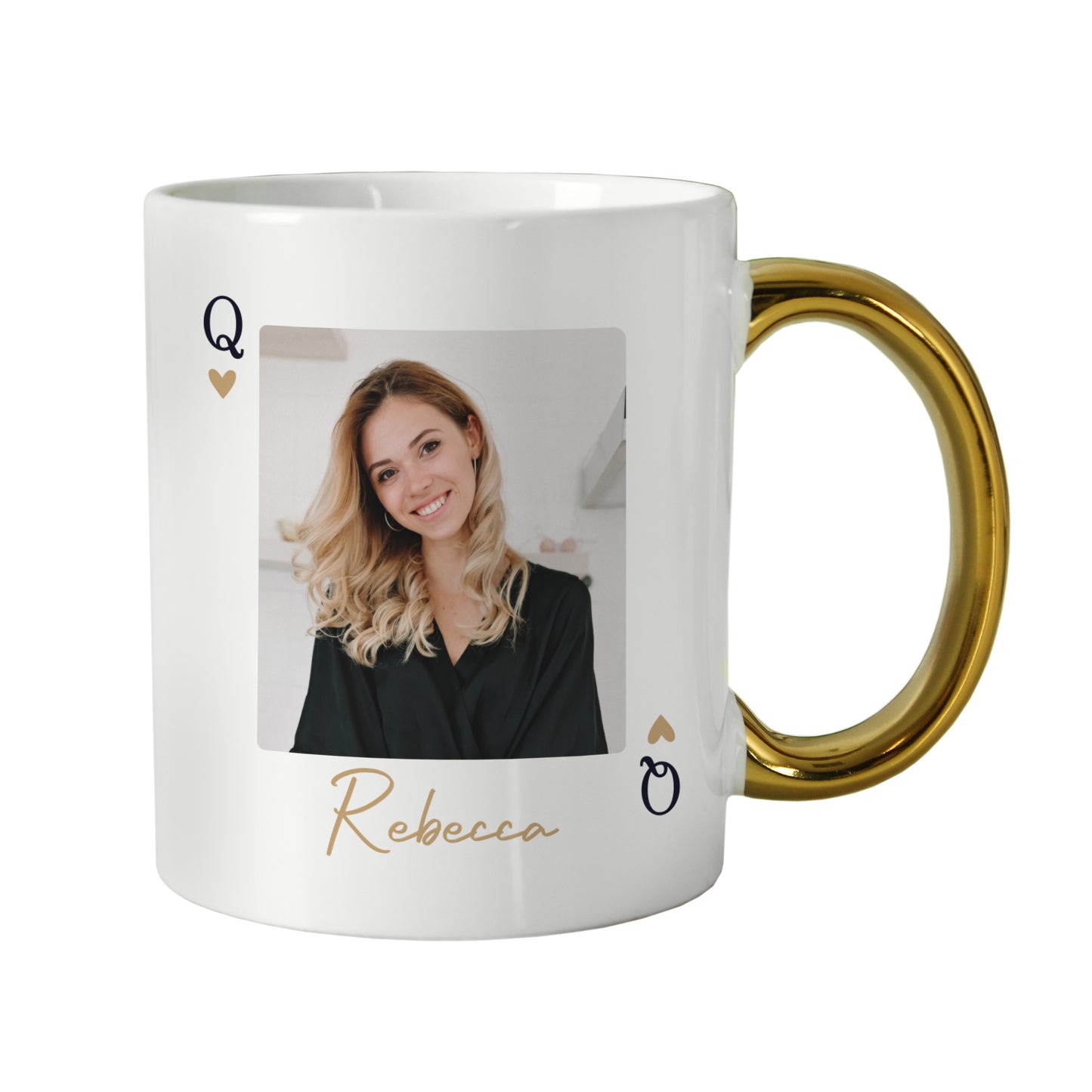 Personalised Photo Upload Queen Gold Handle Mug – Birthday Gift for Her - image 4