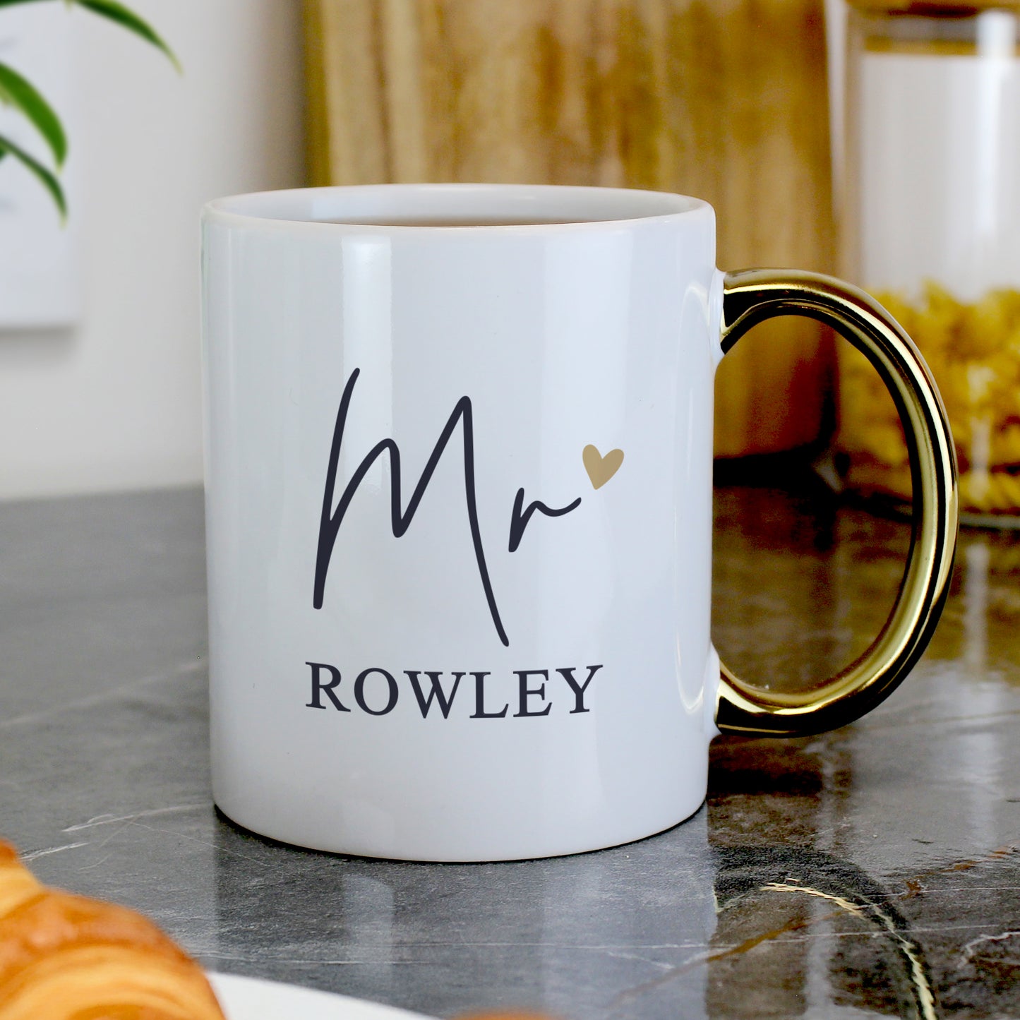 Personalised Mr Gold Handle Mug – Wedding Teacher Gift - image 2