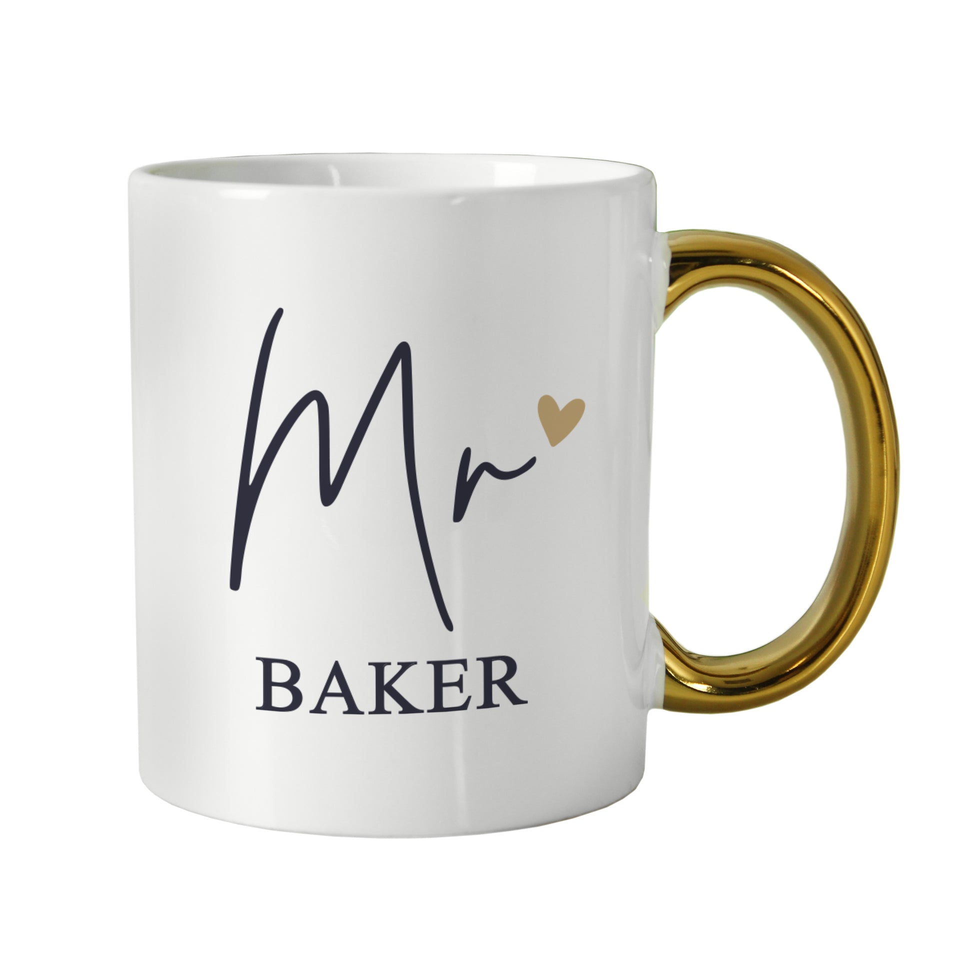 Personalised Mr Gold Handle Mug – Wedding Teacher Gift - image 4