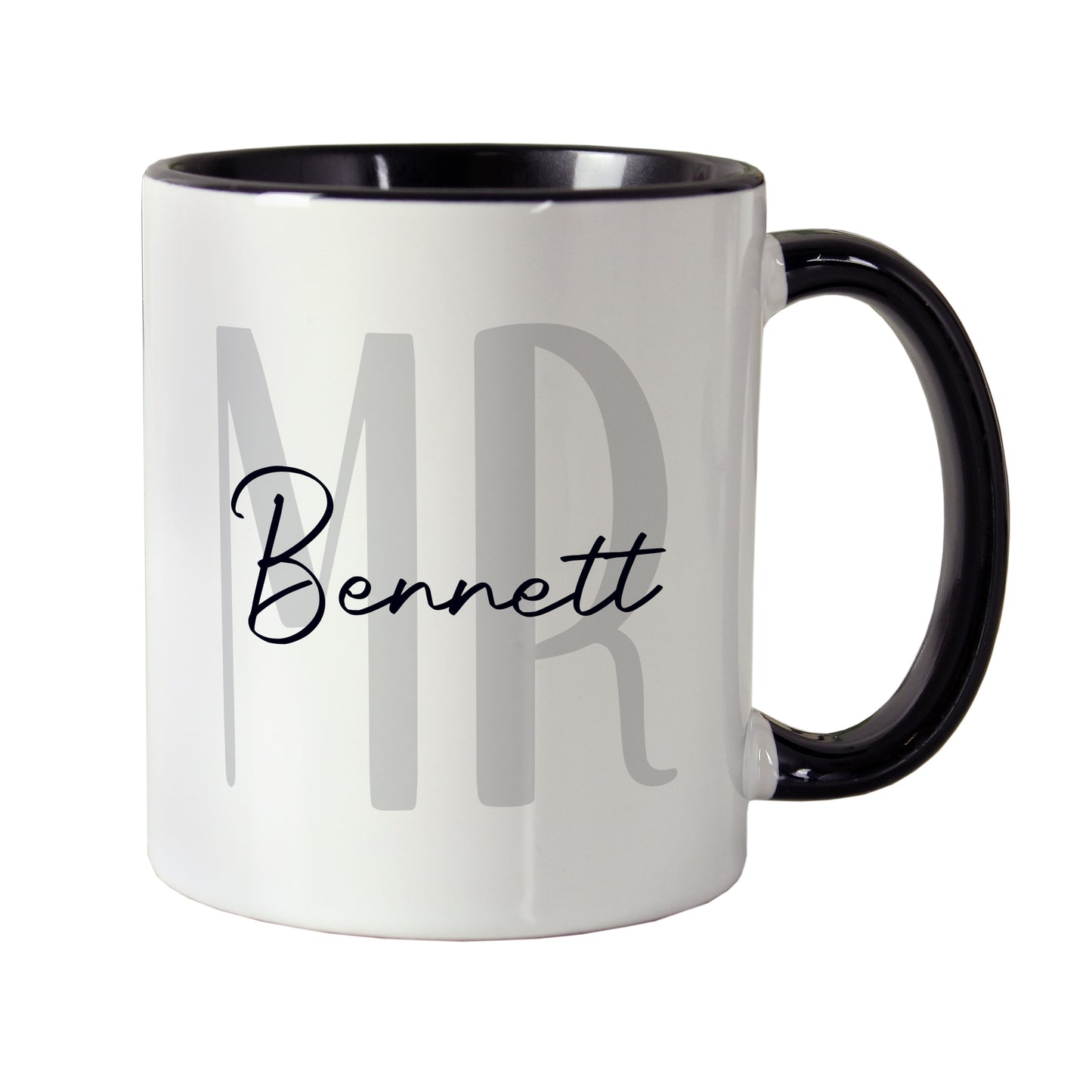 Personalised Mr Black Handle Mug – Wedding Teacher Gift - image 4