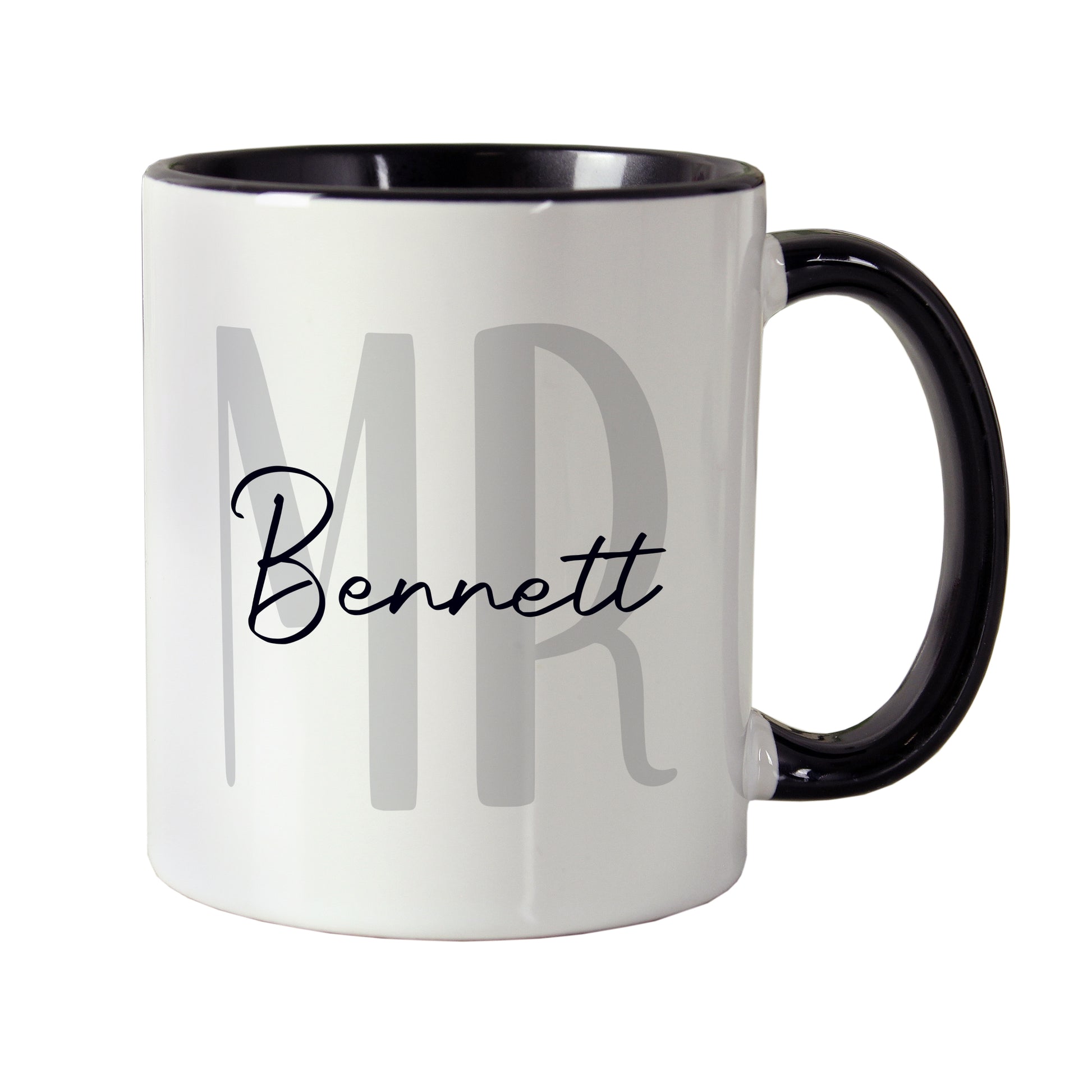 Personalised Mr Black Handle Mug – Wedding Teacher Gift - image 4