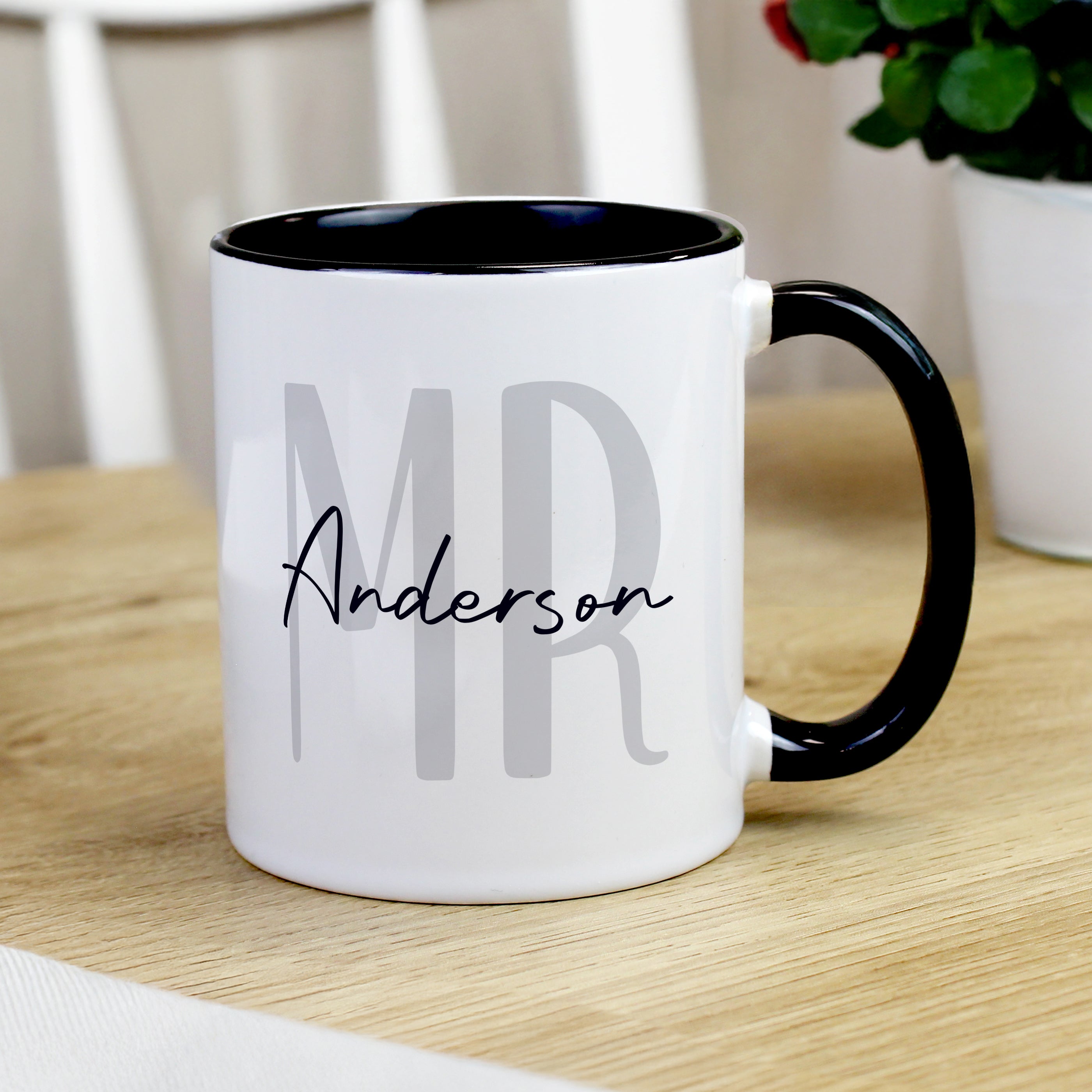 Personalised Mr Black Handle Mug from Heartfelt Gifts