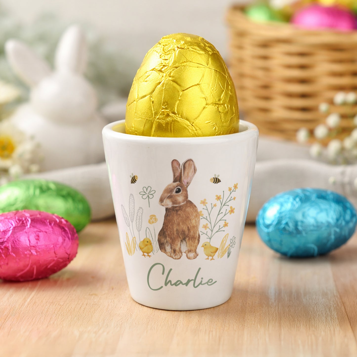 Personalised Easter Bunny Egg Cup - image 2