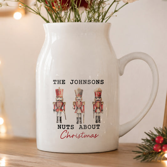 Personalised Nutcracker Ceramic Jug Vase from Heartfelt Gifts