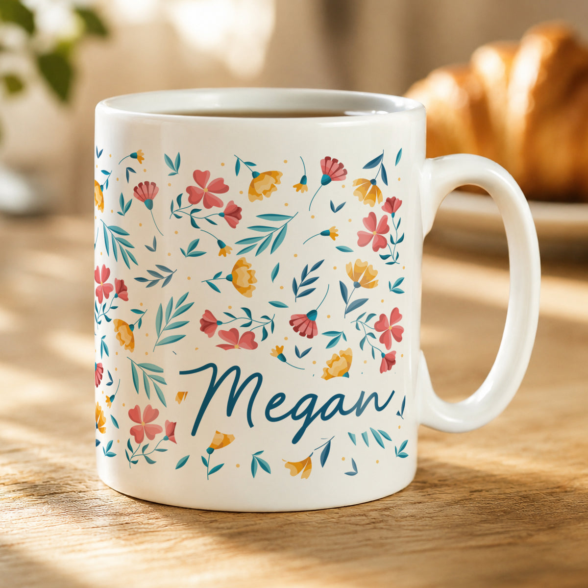 Personalised Bright Floral mug from Heartfelt Gifts