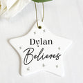 Personalised Believes Ceramic Star Decoration from Heartfelt Gifts