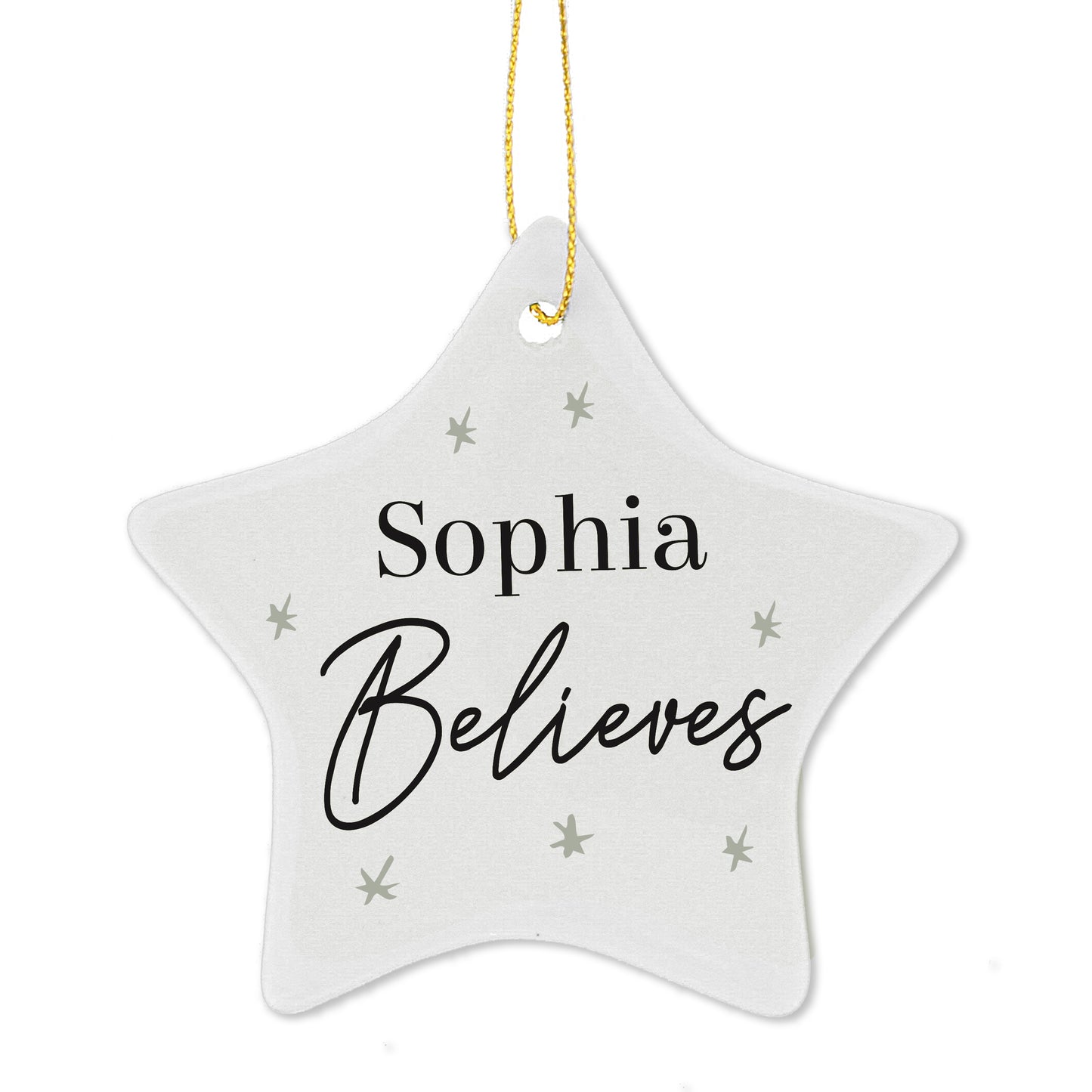 Personalised Believes Ceramic Star Decoration - image 2