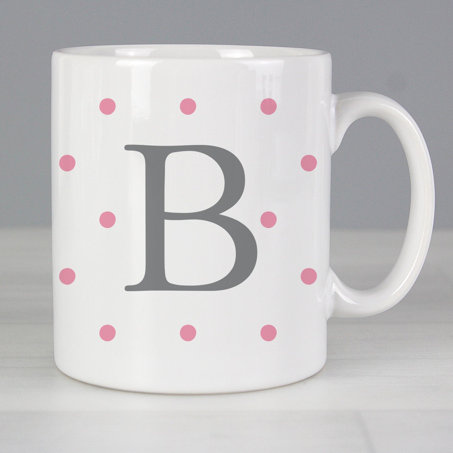 Personalised Monogram Pink Spot Mug - image 3