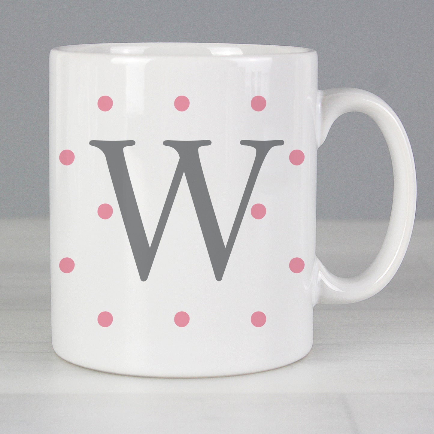 Personalised Monogram Pink Spot Mug - image 4