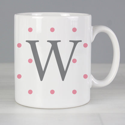 Personalised Monogram Pink Spot Mug - image 4