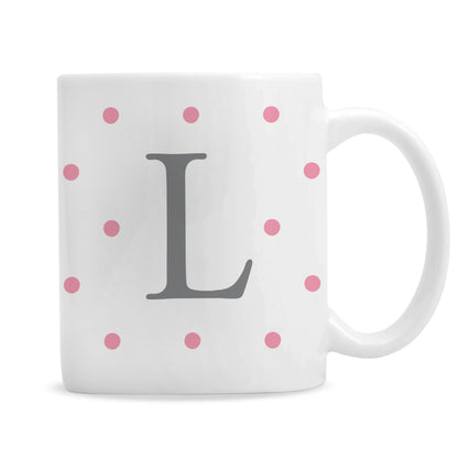 Personalised Monogram Pink Spot Mug - image 5