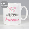 Personalised Pink Acceptable to Drink Mug from Heartfelt Gifts