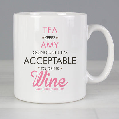 Personalised Pink Acceptable to Drink Mug - image 4