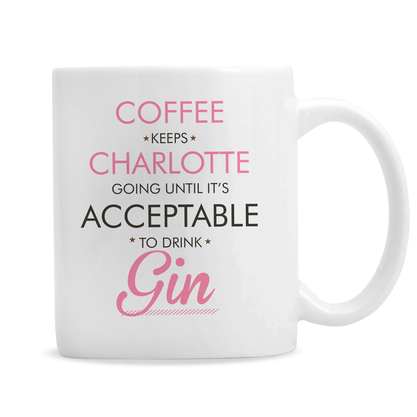 Personalised Pink Acceptable to Drink Mug - image 5