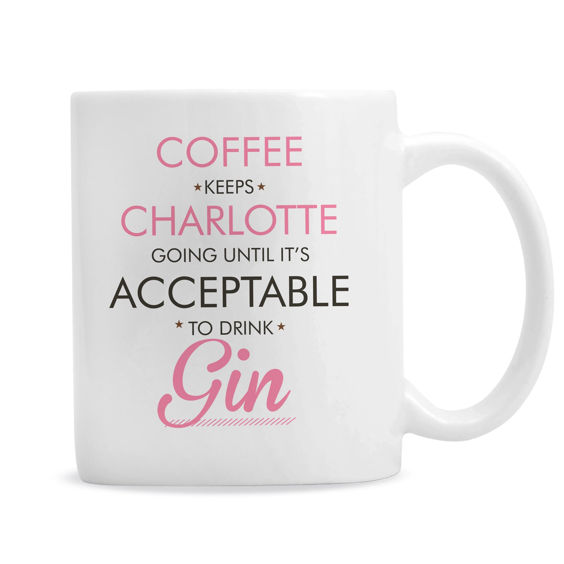 Personalised Pink Acceptable to Drink Mug - image 5
