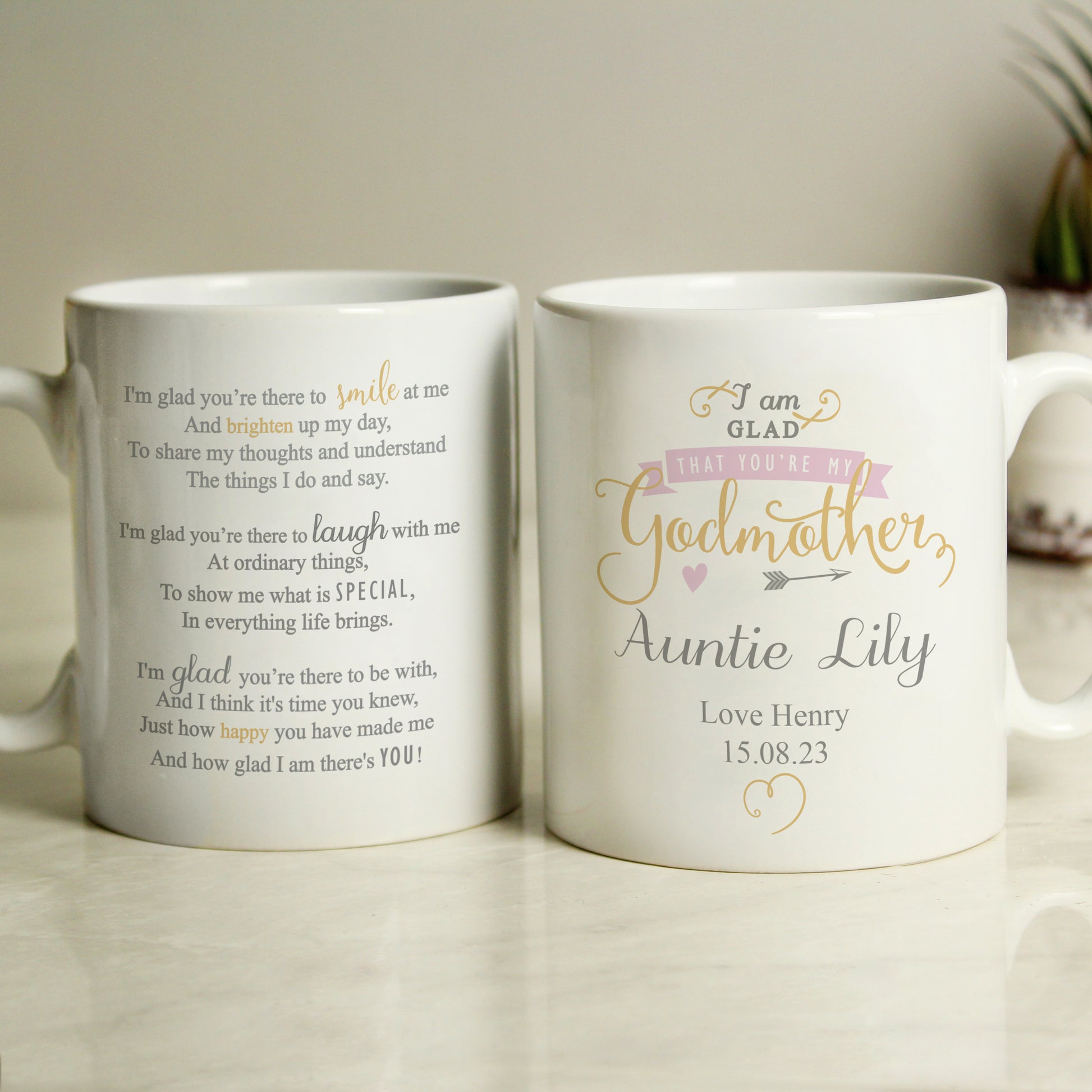 Personalised I Am Glad... Godmother Mug - image 3