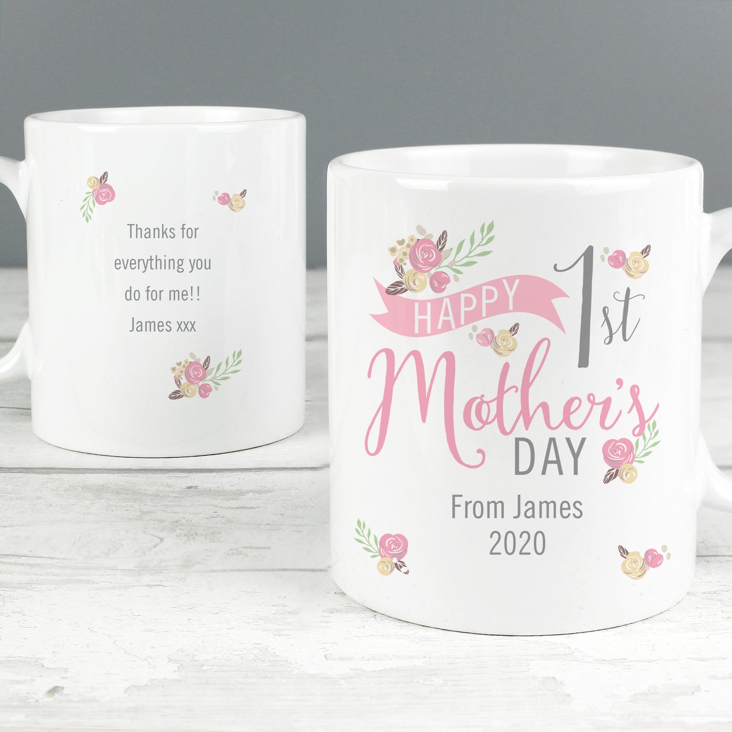 Personalised Floral Bouquet 1st Mothers Day Mug - image 3
