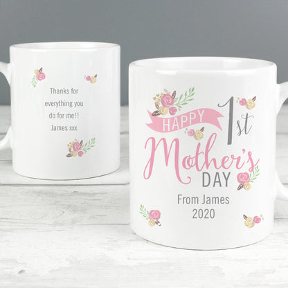 Personalised Floral Bouquet 1st Mothers Day Mug - image 3