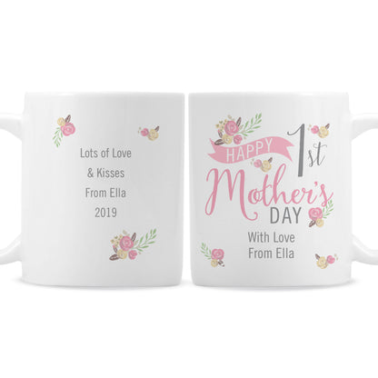Personalised Floral Bouquet 1st Mothers Day Mug - image 4