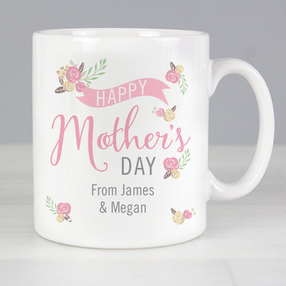 Personalised Floral Bouquet Mothers Day Mug from Heartfelt Gifts