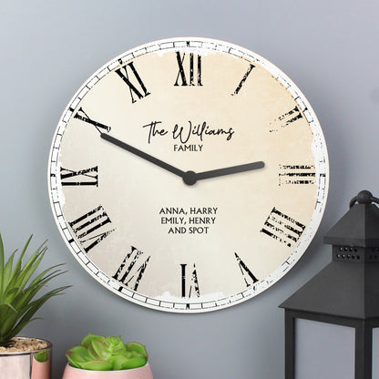 Personalised Rustic Large Wooden Clock - image 2