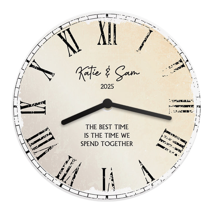 Personalised Rustic Large Wooden Clock - image 5