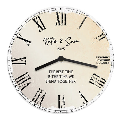 Personalised Rustic Large Wooden Clock - image 5