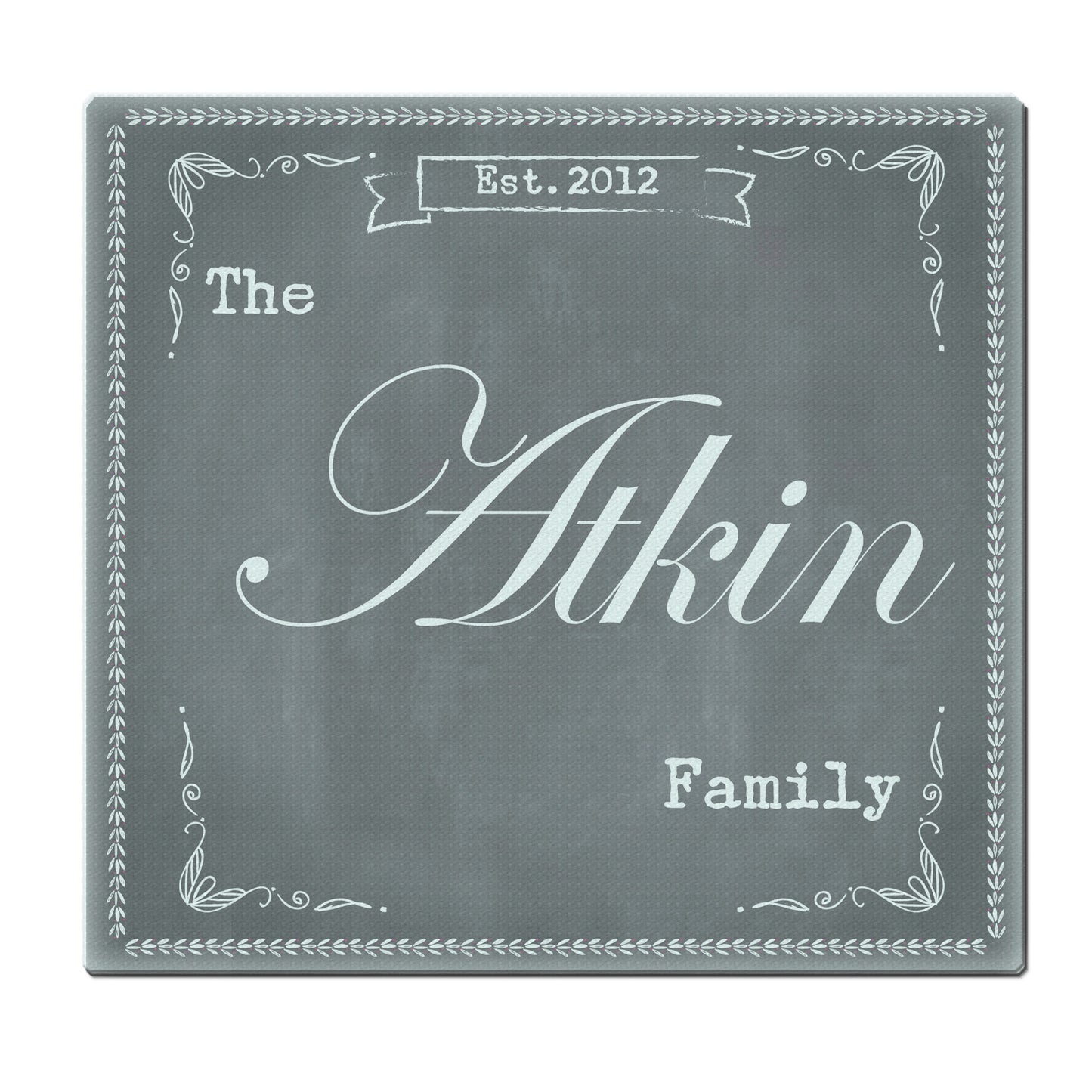 Personalised Family Chalk Glass Chopping Board/Worktop Saver - image 5
