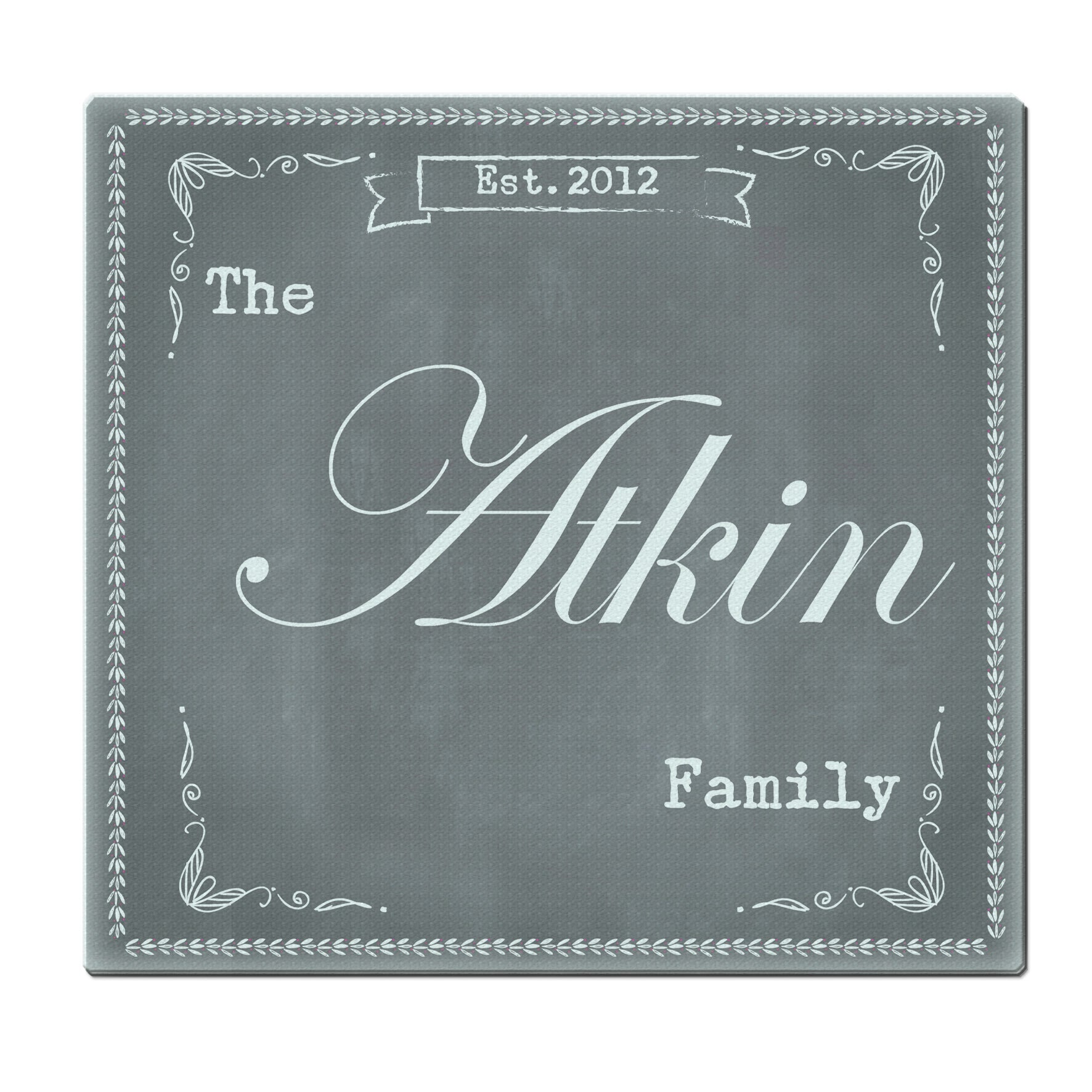 Personalised Family Chalk Glass Chopping Board/Worktop Saver - image 5