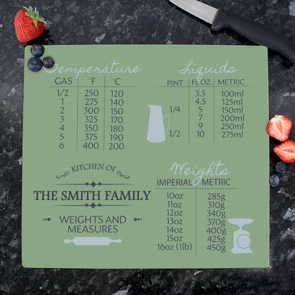 Personalised Conversions Glass Chopping Board/Worktop Saver from Heartfelt Gifts