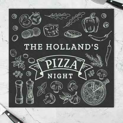 Personalised Pizza Glass Chopping Board/Worktop Saver - image 2