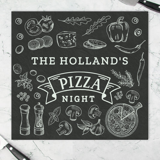 Personalised Pizza Glass Chopping Board/Worktop Saver - image 2